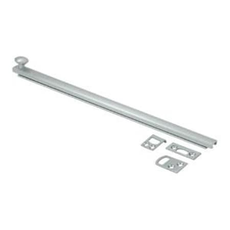 Dendesigns 12 in. Heavy Duty Surface Bolt with Concealed Screw; Satin Chrome - Solid DE569637